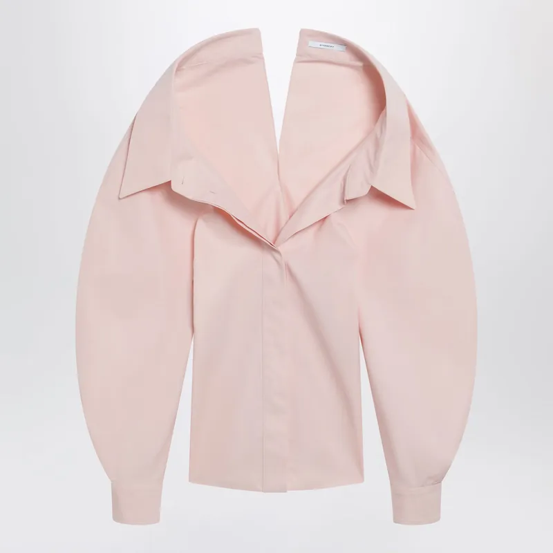 Pink Cut-Out Poplin Shirt