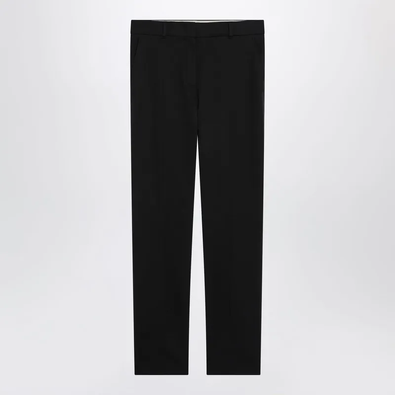 Black Stretch Cotton Trousers - Max Mara
