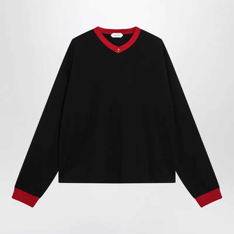 Black/Red Long-Sleeve T-Shirt