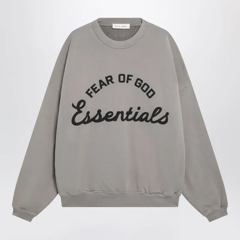 Faded Seal Cotton Fleece Crewneck Sweatshirt - Fear Of God Essentials