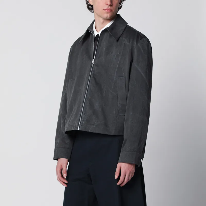 Washed Grey Tazio Zip-Up Jacket