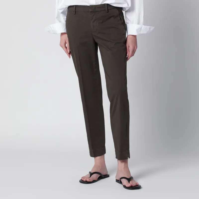 Brown Cotton Trousers - PT Torino
