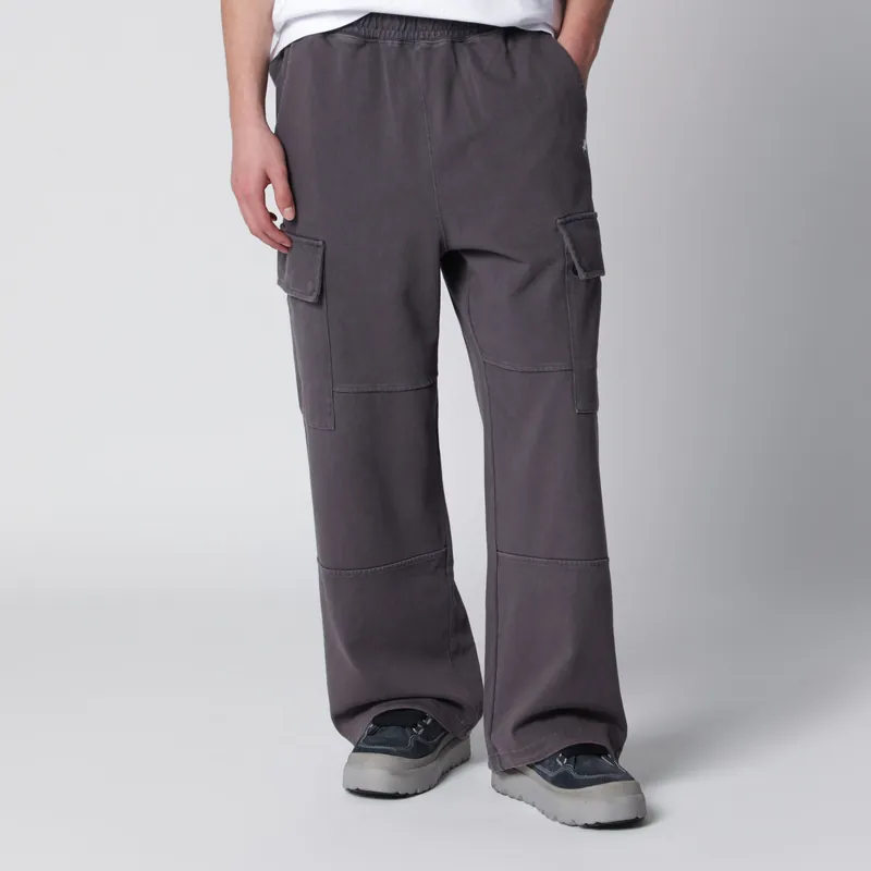 Washed Grey Cargo Jogging Pants - Bape