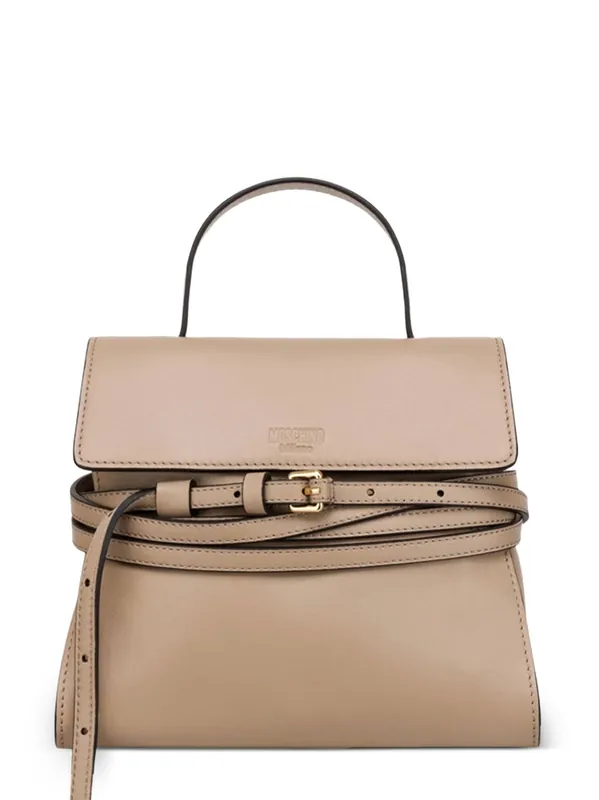 Tie Me Small Leather Handbag - Moschino