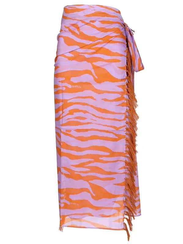 Animal Print Pareo Skirts Multicolor - The Attico