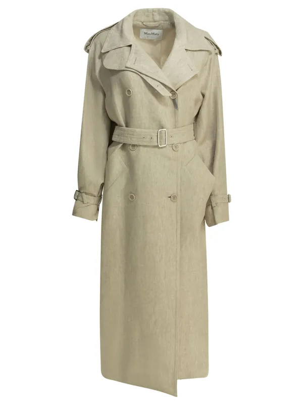 Lightweight Pure Linen Jacket Jackets And Coats Beige - Max Mara