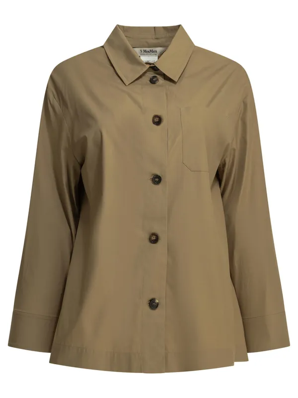 Casual Cotton Shirt Shirts Beige - Max Mara S