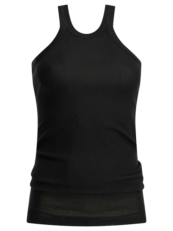 Cotton And Silk Tank Top Tops Black - Max Mara