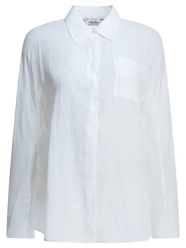 Casual Linen Shirt Shirts White - Max Mara S