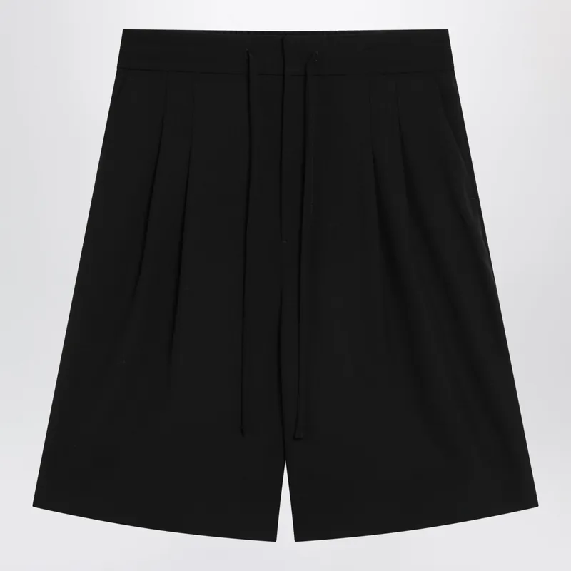 Black Baggy Wool Bermuda Shorts - Fear of God