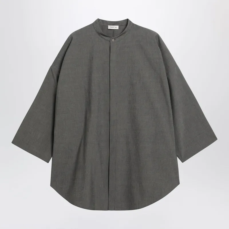 Relaxed Mandarin Shirt In Wool Blend - Fear of God