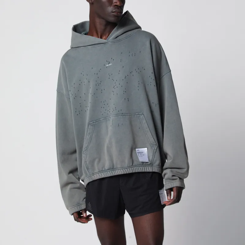 Faded Black Moth Tech Hoodie - Satisfy