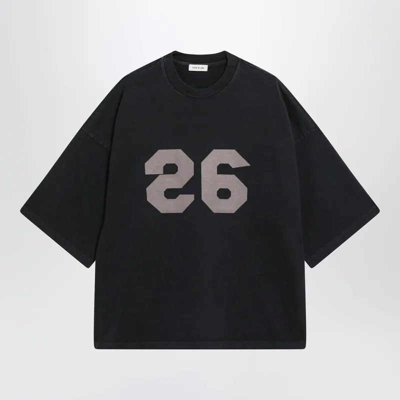 T-Shirt 26 In Heavy Cotton Jersey In Black