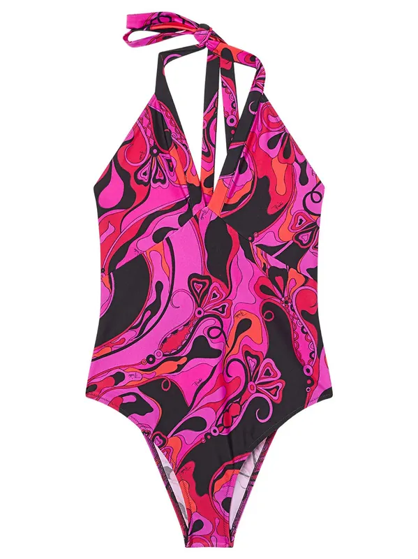 Orchidee Print Swimsuit - Pucci