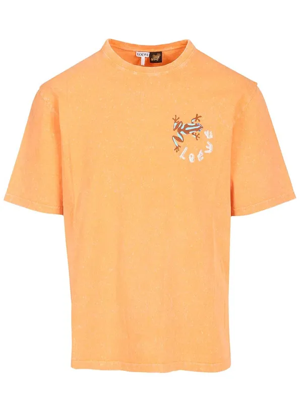 Loose-Fit Cotton T-Shirt Orange