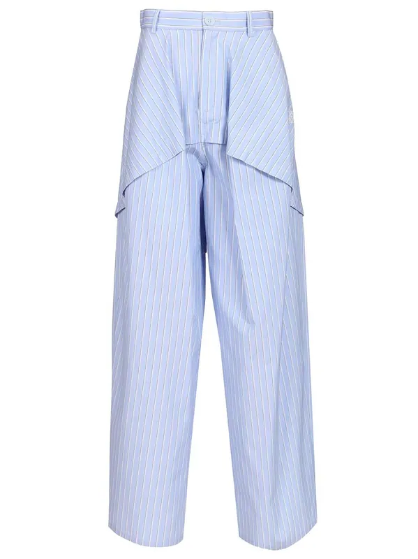 Cotton Trousers Light Blue - Loewe