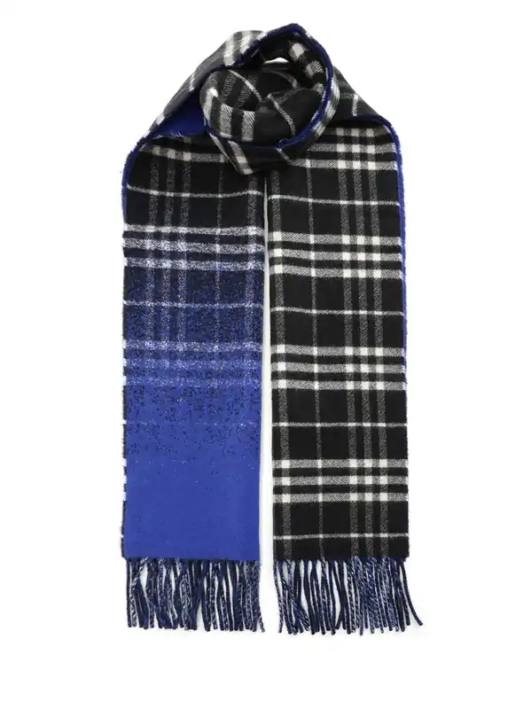 Shaded Check Scarf Scarves And Foulards Multicolor - Burberry