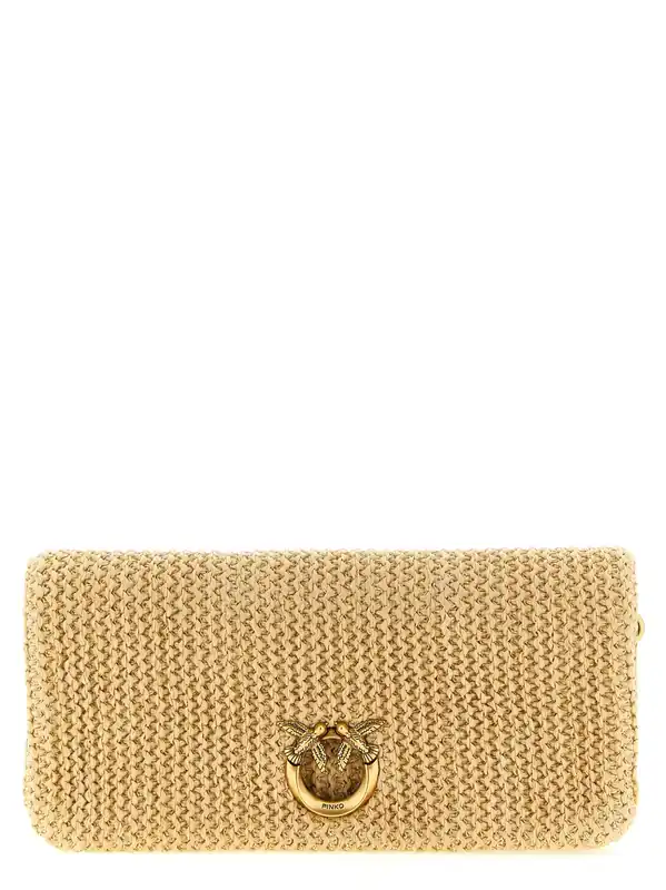 Love Bag Click Soft Horizontal Clutch Beige - Pinko