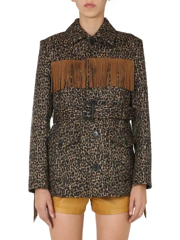 Jacket With Fringes - Saint Laurent