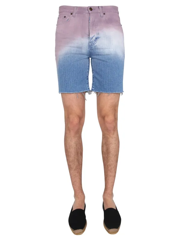 Degraded Print Bermuda - Saint Laurent