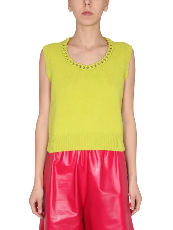 Vest With Crochet Chain - Bottega Veneta