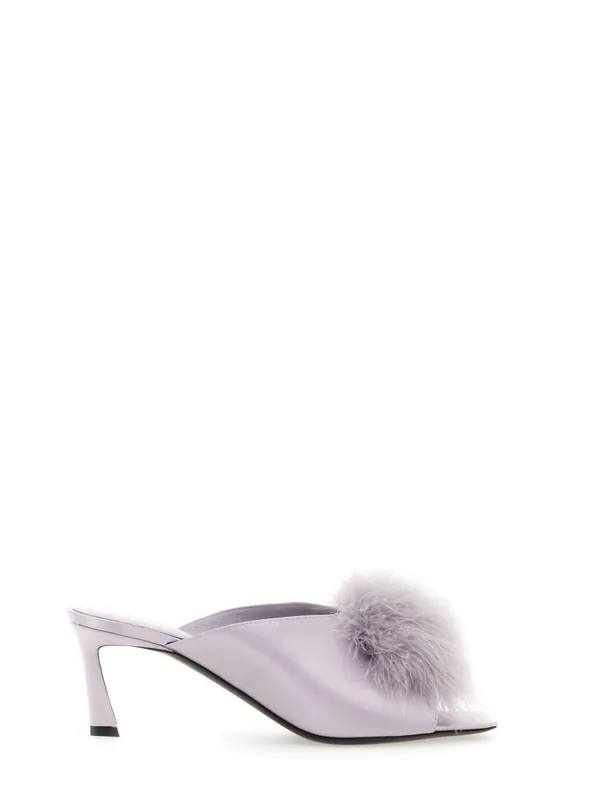 Mule Mae In Satin Crepe - Saint Laurent