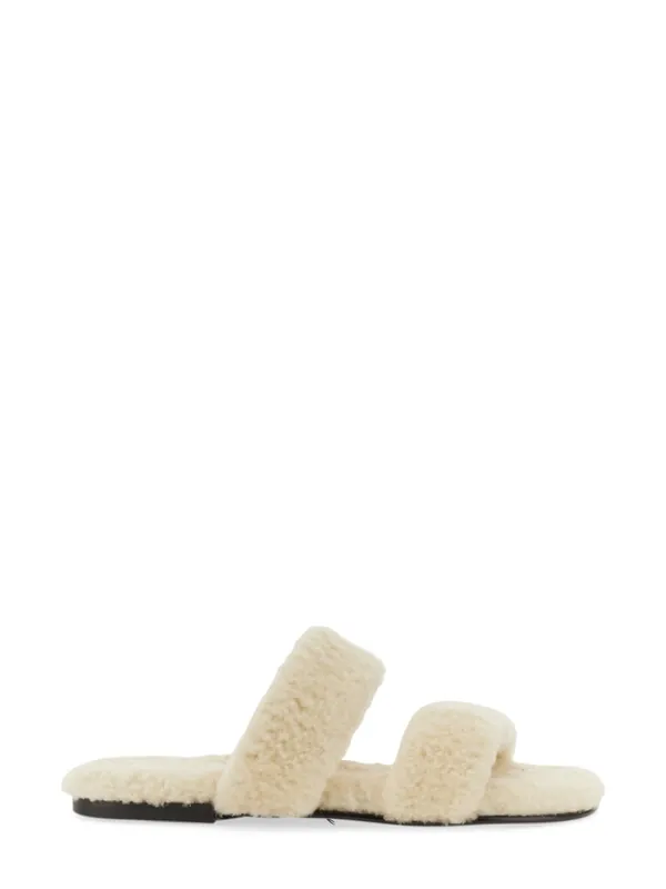 Shearling Sandal - Saint Laurent