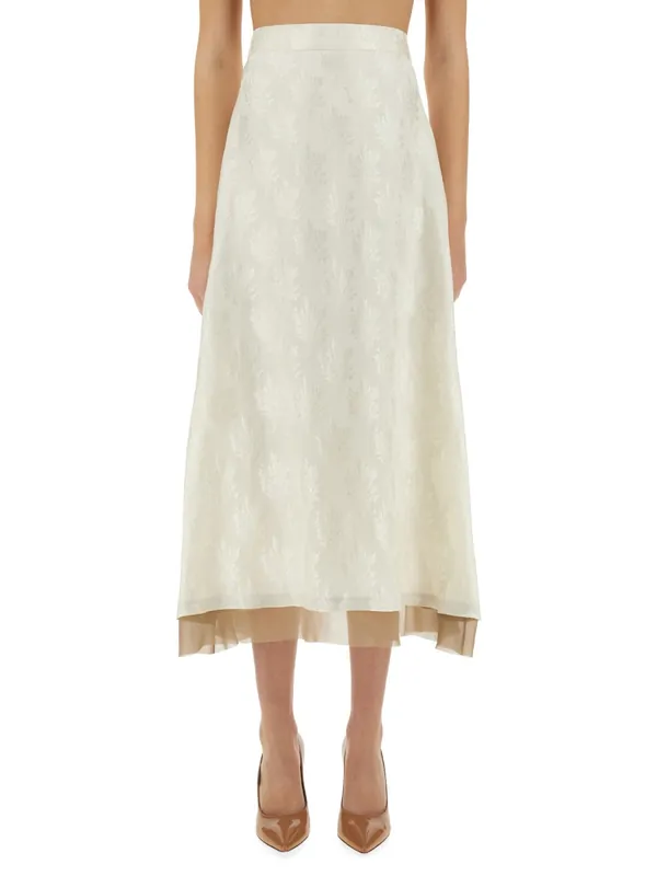 Ff Silk Skirt - Fendi
