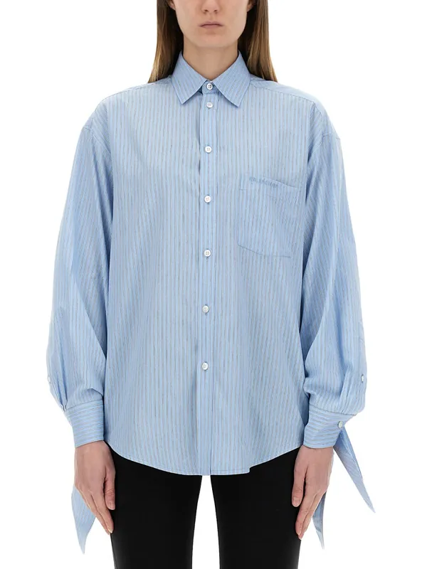 Blouse With Knotted Cuffs - Balenciaga