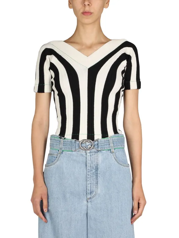 Striped Pattern Top - Bottega Veneta
