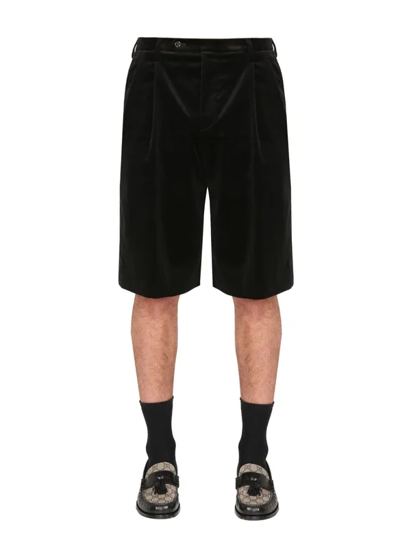 Stretch Velvet Shorts - Gucci