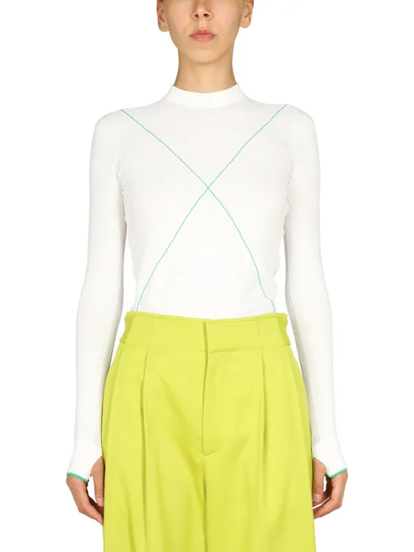 Contrasting Seams Sweater - Bottega Veneta