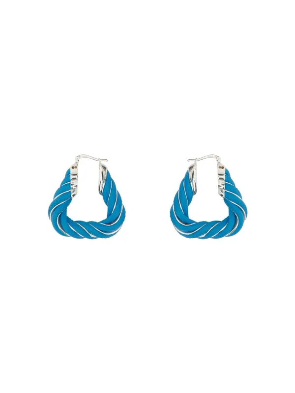 Triangular Twist Hoop Earrings - Bottega Veneta