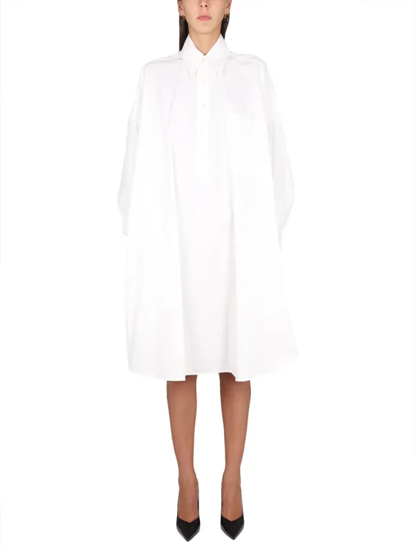 Compact Cotton Dress - Bottega Veneta