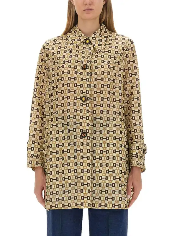 Gucci Horsebit Print Coat