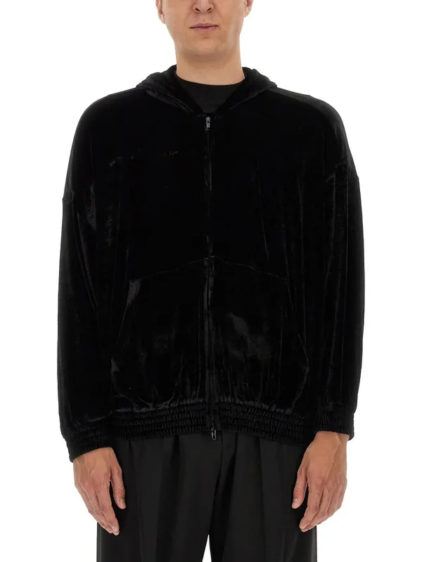 Velvet Sweatshirt - Balenciaga