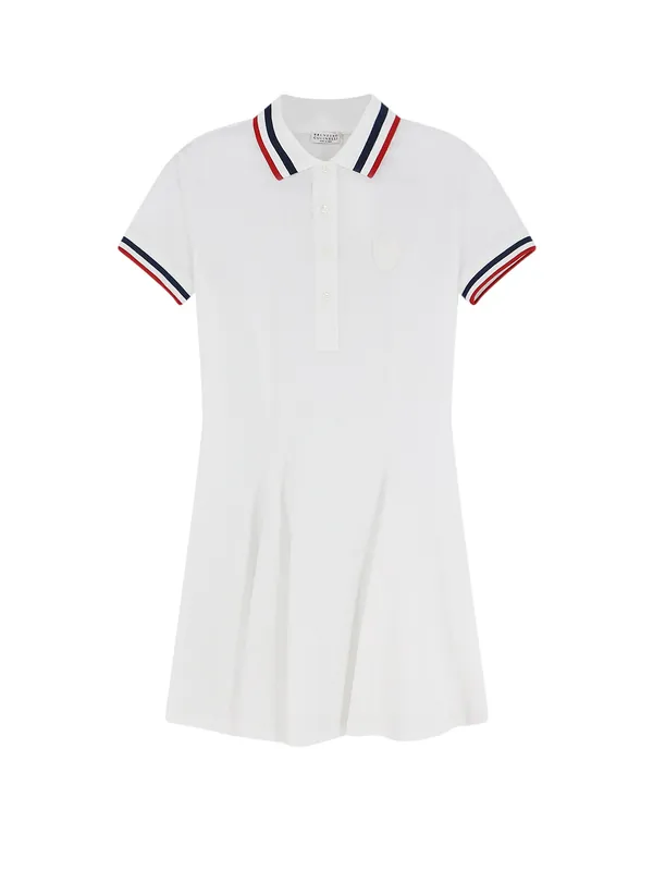 Stretch Cotton Piquet Mini Dress - Brunello Cucinelli