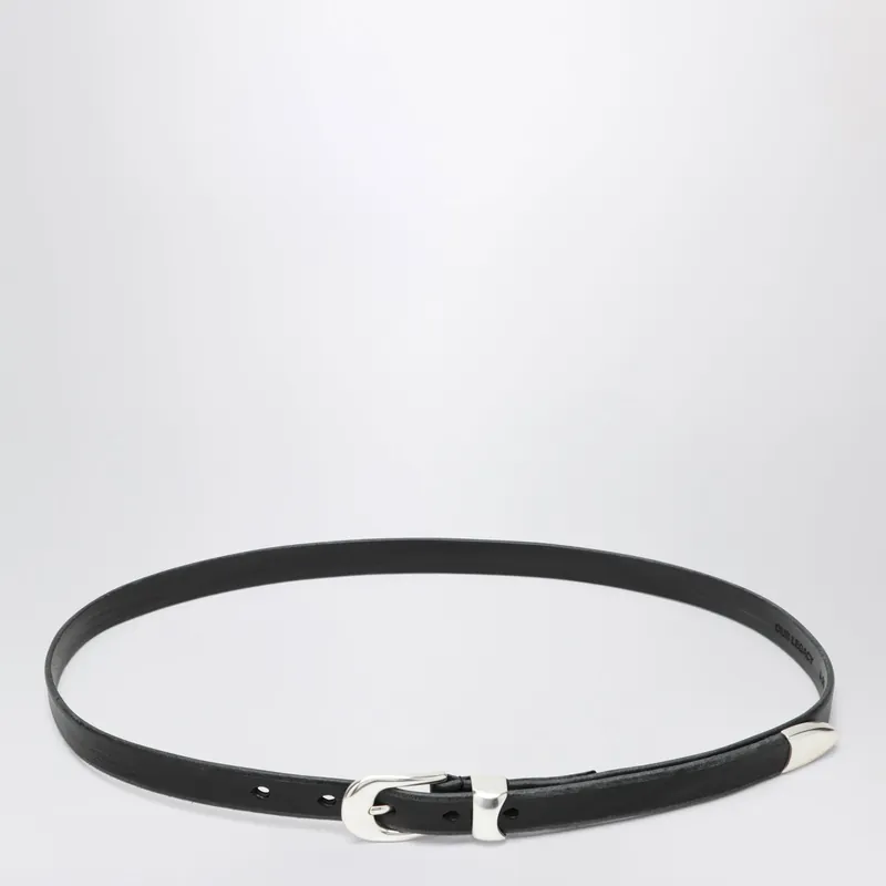 Olega Belt In Black Calfskin Leather - Our Legacy