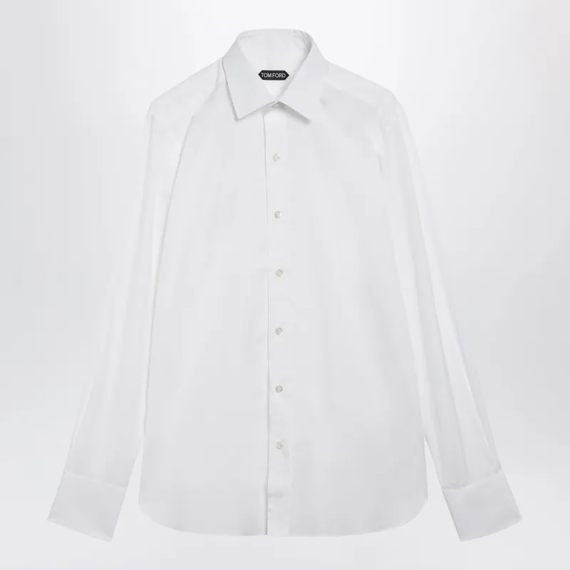 Slim-Fit Cotton Shirt In Optical White