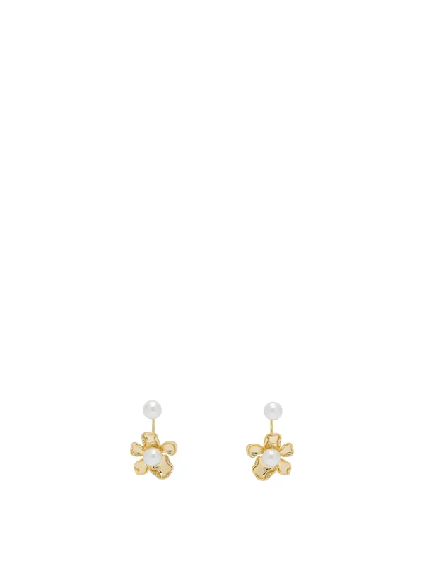 Earrings With Pearls Jewels Gold - Self-Portrait