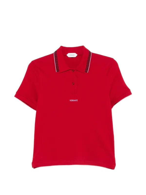 Logo Cotton Polo Shirt - Versace