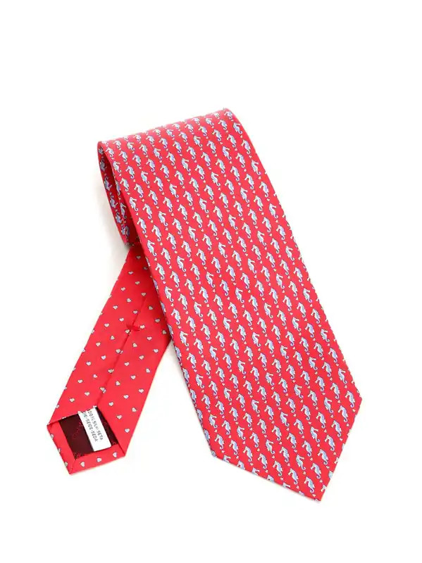 Seahorse Ties And Bow Ties Red - Ferragamo