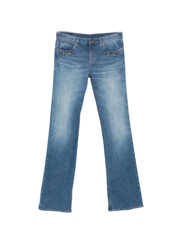 Horsebit Denim Jeans - Gucci