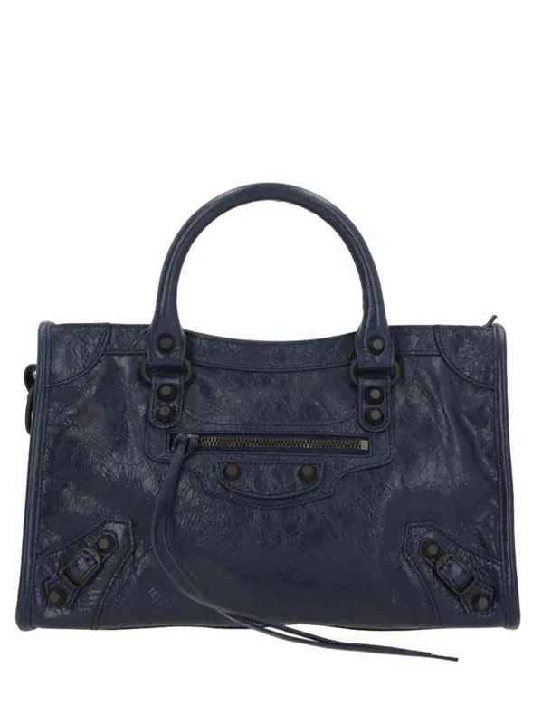 Le City Medium Bag In Arena Leather - Balenciaga