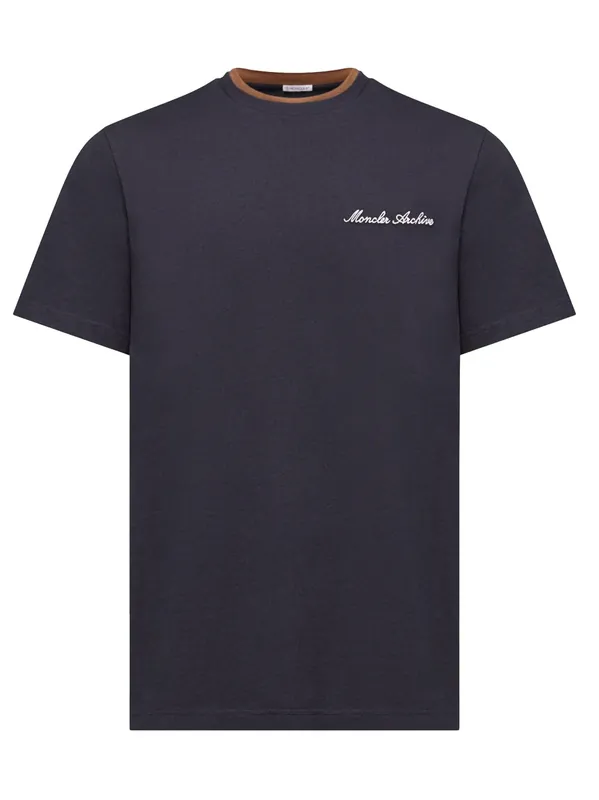 Embroidered Logo Cotton T-Shirt