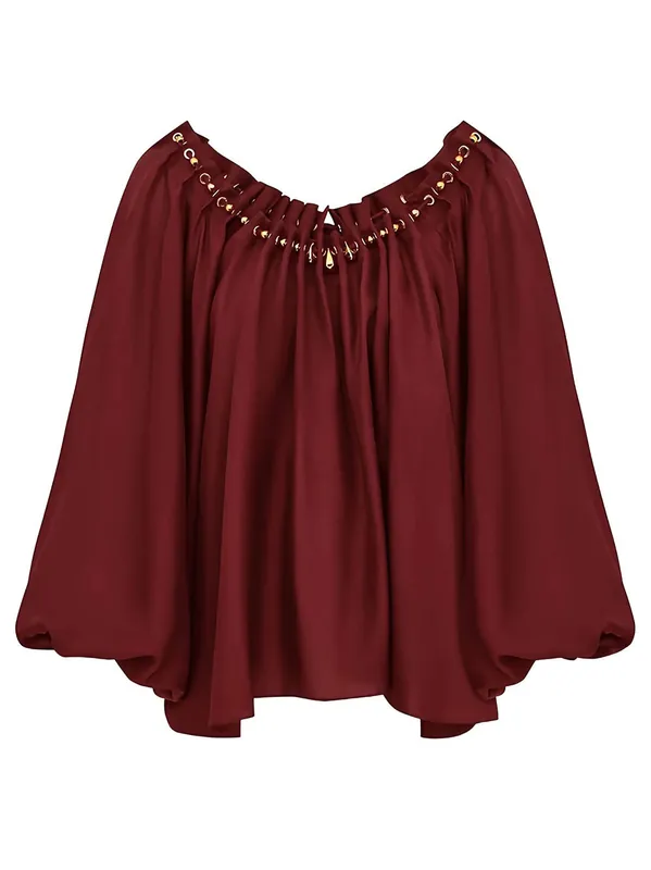 Aster Gathered Bead Blouse - Zimmermann