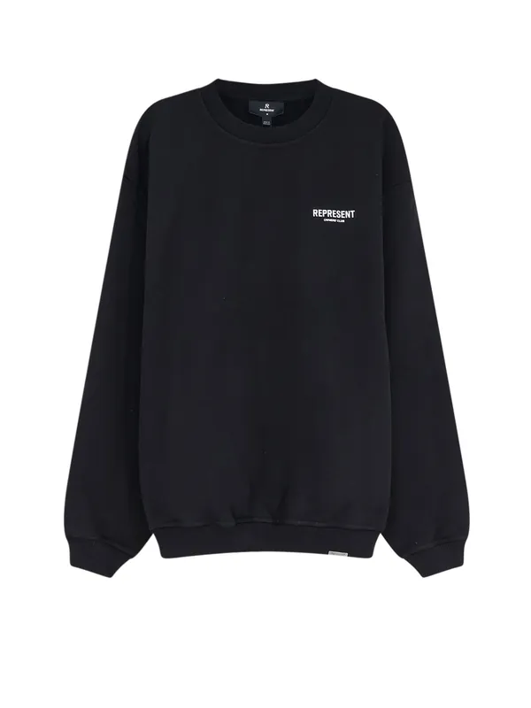 Cotton Sweatshirt With Printed Logo On The Front - Represent