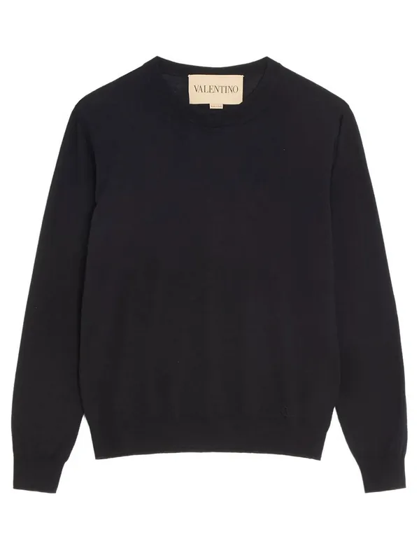 Valentino Wool Jumper With Vlogo Embroidery - Valentino Garavani