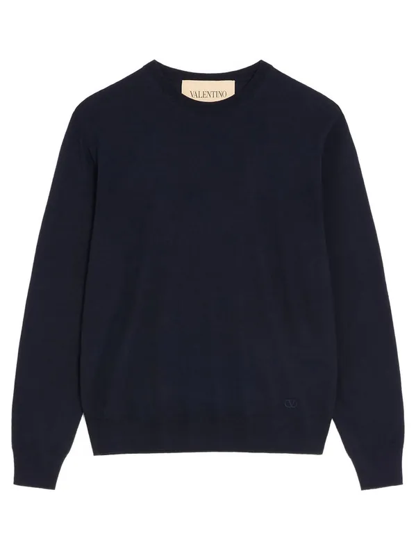 Valentino Wool Jumper With Vlogo Embroidery - Valentino Garavani
