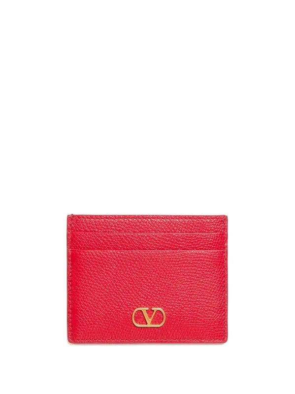 Vlogo Signature Grainy Leather Card Holder - Valentino Garavani